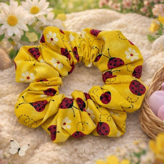 Ladybug Spring Scrunchie – Standard Size