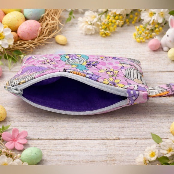 Easter Gnome Quilted Keychain Wallet