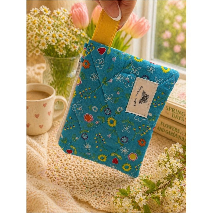 Spring Bloom Quilted Keychain Wallet