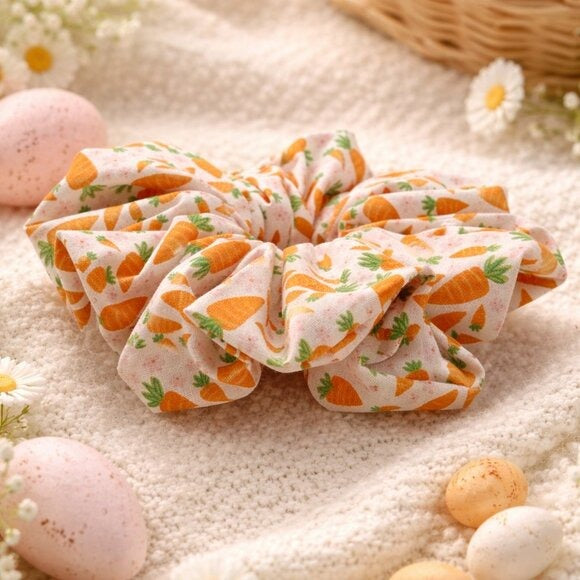 Carrot Garden Cotton XXL Scrunchie