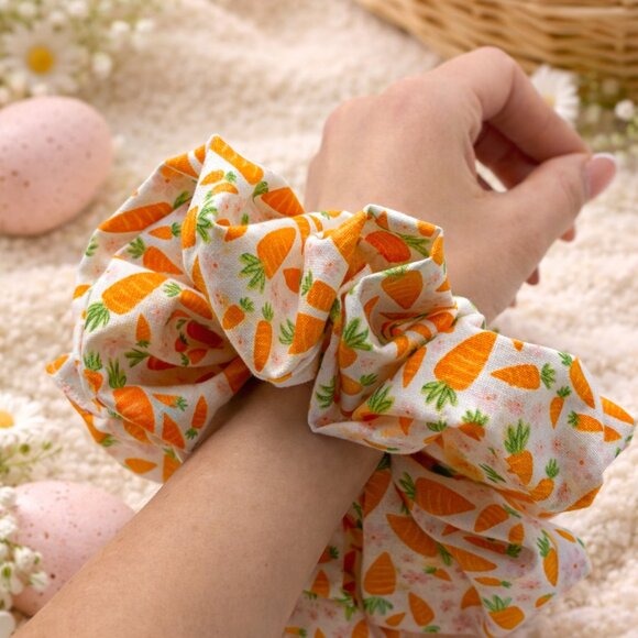 Carrot Garden Cotton XXL Scrunchie
