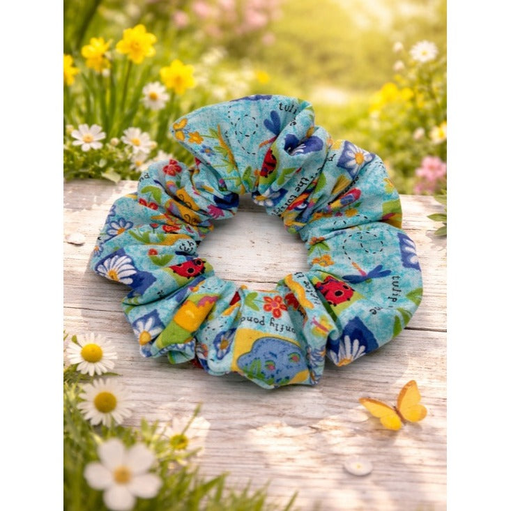 Spring Garden Scrunchie - Standard Size