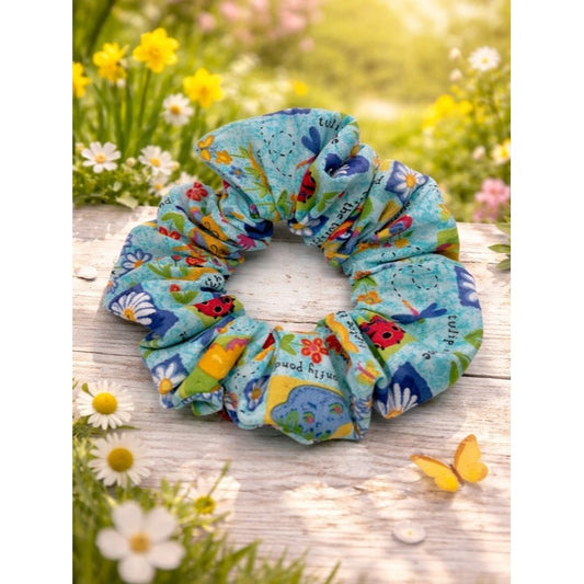 Spring Garden Scrunchie - Standard Size