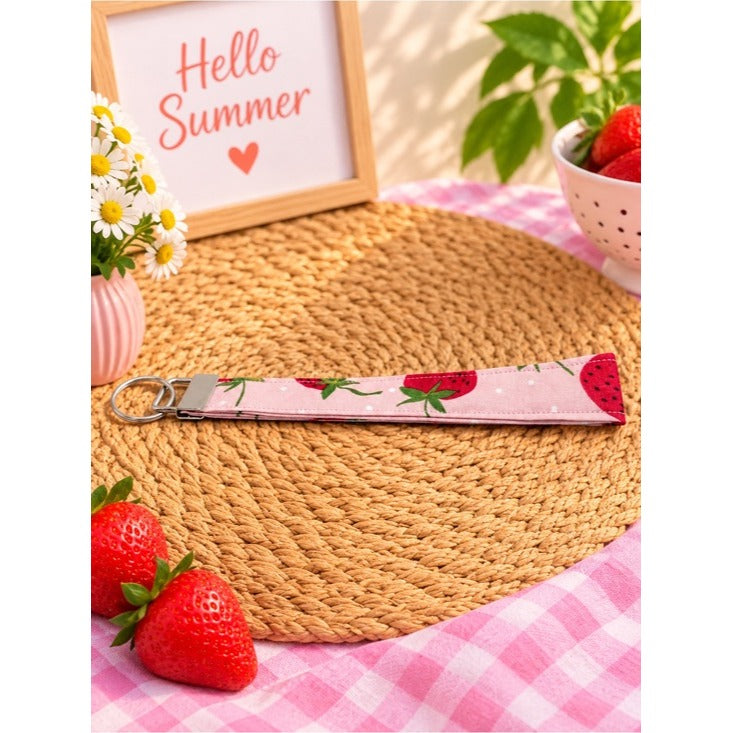 Strawberry Keychain Wristlet