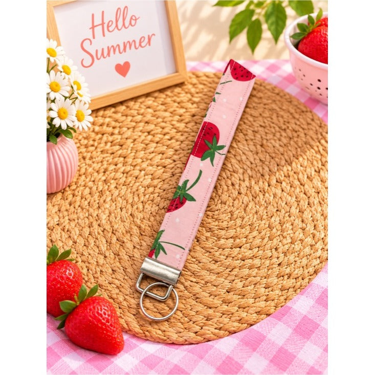 Strawberry Keychain Wristlet
