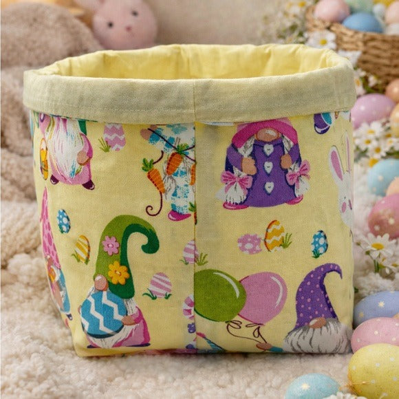 Easter Gnome Fabric Basket Easter Bunny Spring Basket Easter Decor