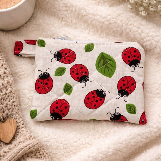 Ladybug Quilted Keychain Wallet