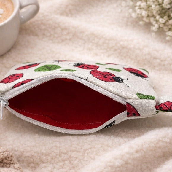 Ladybug Quilted Keychain Wallet