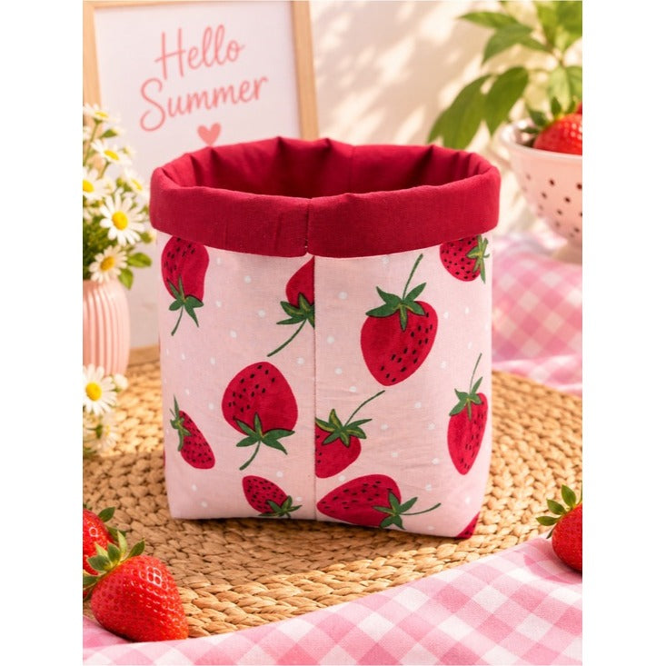 Strawberry Fabric Basket