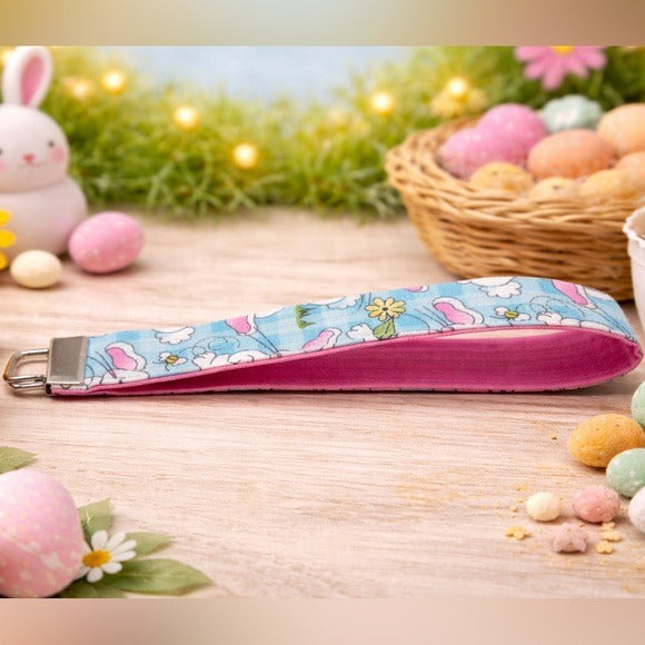 Easter Bunny Wristlet Keychain