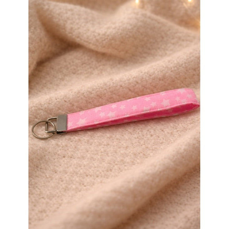 Pink Star Wristlet Keychain