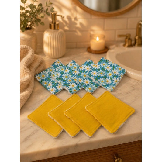 Floral Reusable Makeup Remover Pads Set of 8