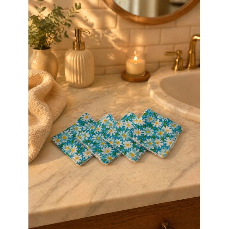 Floral Reusable Makeup Remover Pads Set of 8
