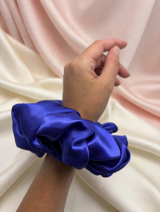 Royal Blue Satin XXL Scrunchie