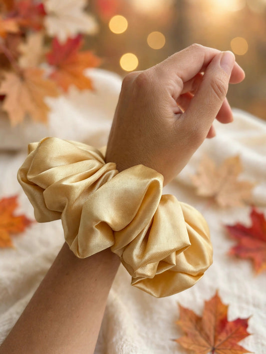 Gold Satin XXL Scrunchie