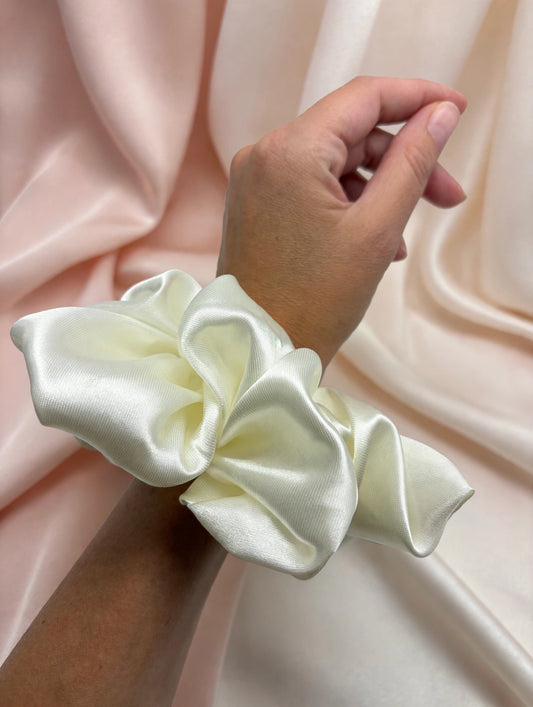 Ivory Satin XXL Scrunchie