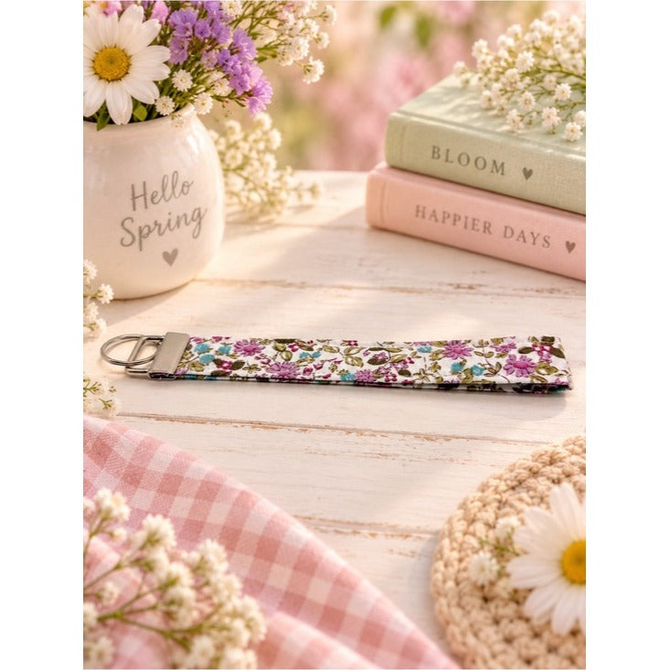 Floral Keychain Wristlet