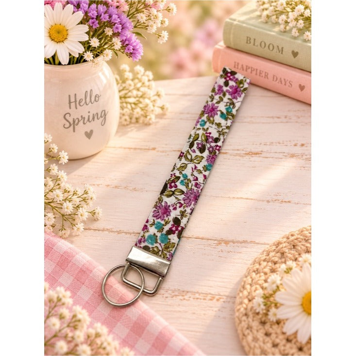 Floral Keychain Wristlet