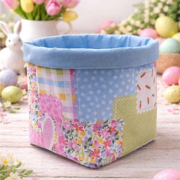 Easter Patchwork Fabric Basket