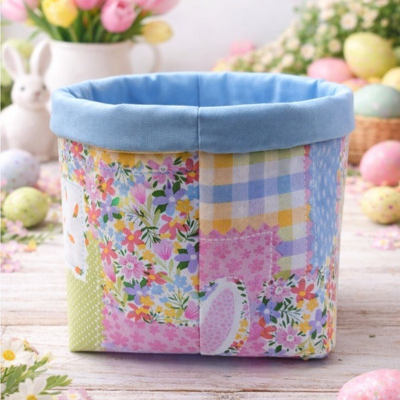 Easter Patchwork Fabric Basket
