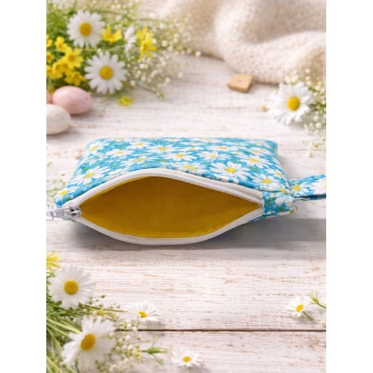 Daisy Quilted Keychain Wallet