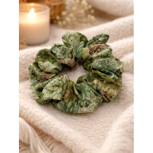 Succulent Garden Scrunchie – Standard Size