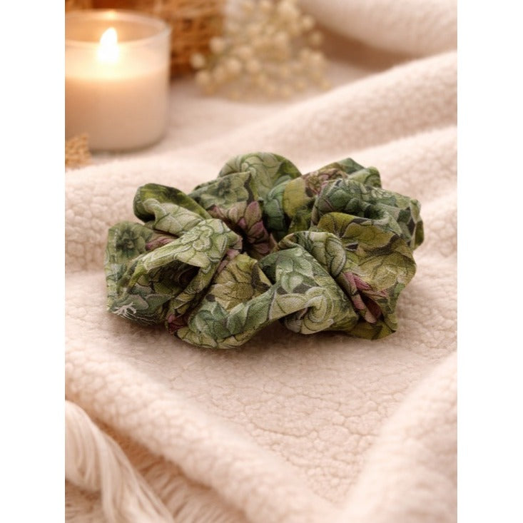 Succulent Garden Scrunchie – Standard Size